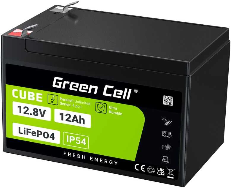 Green Cell „Žalias Cell“ Žalias Cell LFPGC12V12AH UPS akumuliatorius ličio geležies fosfatas (LiFePO4) 12,8 V 12 Ah