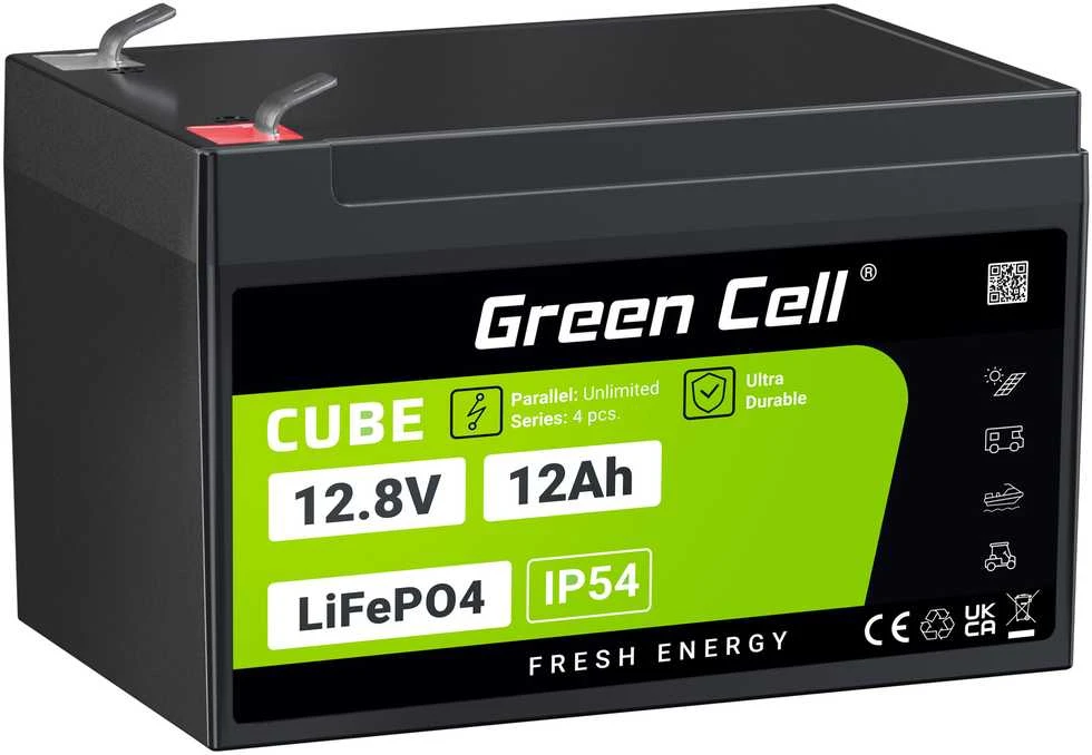 Green Cell „Žalias Cell“ Žalias Cell LFPGC12V12AH UPS akumuliatorius ličio geležies fosfatas (LiFePO4) 12,8 V 12 Ah