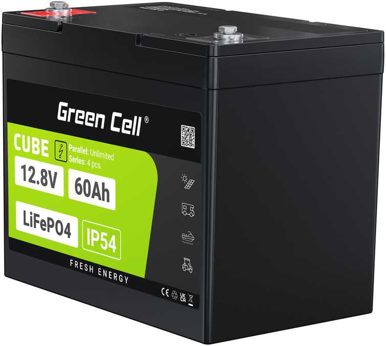 „Žalias Cell“ Žalias Cell LFPGC12V60AH UPS akumuliatorius ličio geležies fosfatas (LiFePO4) 12,8 V 60 Ah
