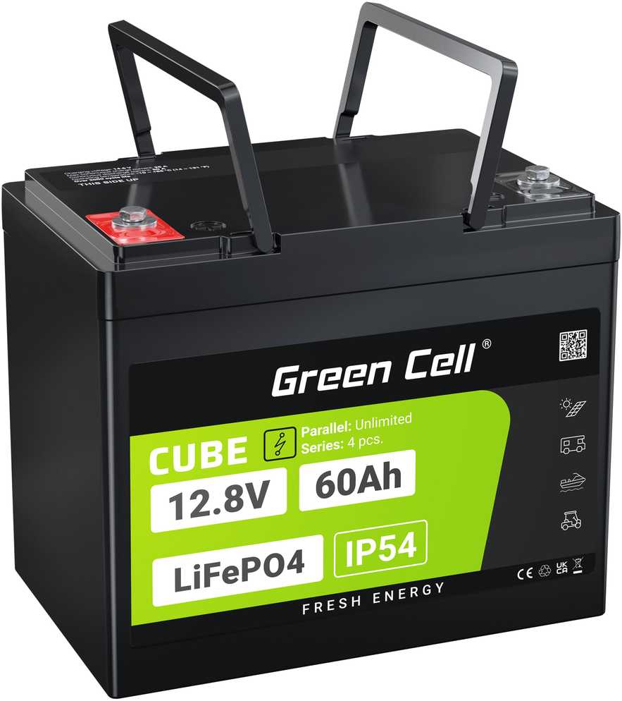 „Žalias Cell“ Žalias Cell LFPGC12V60AH UPS akumuliatorius ličio geležies fosfatas (LiFePO4) 12,8 V 60 Ah