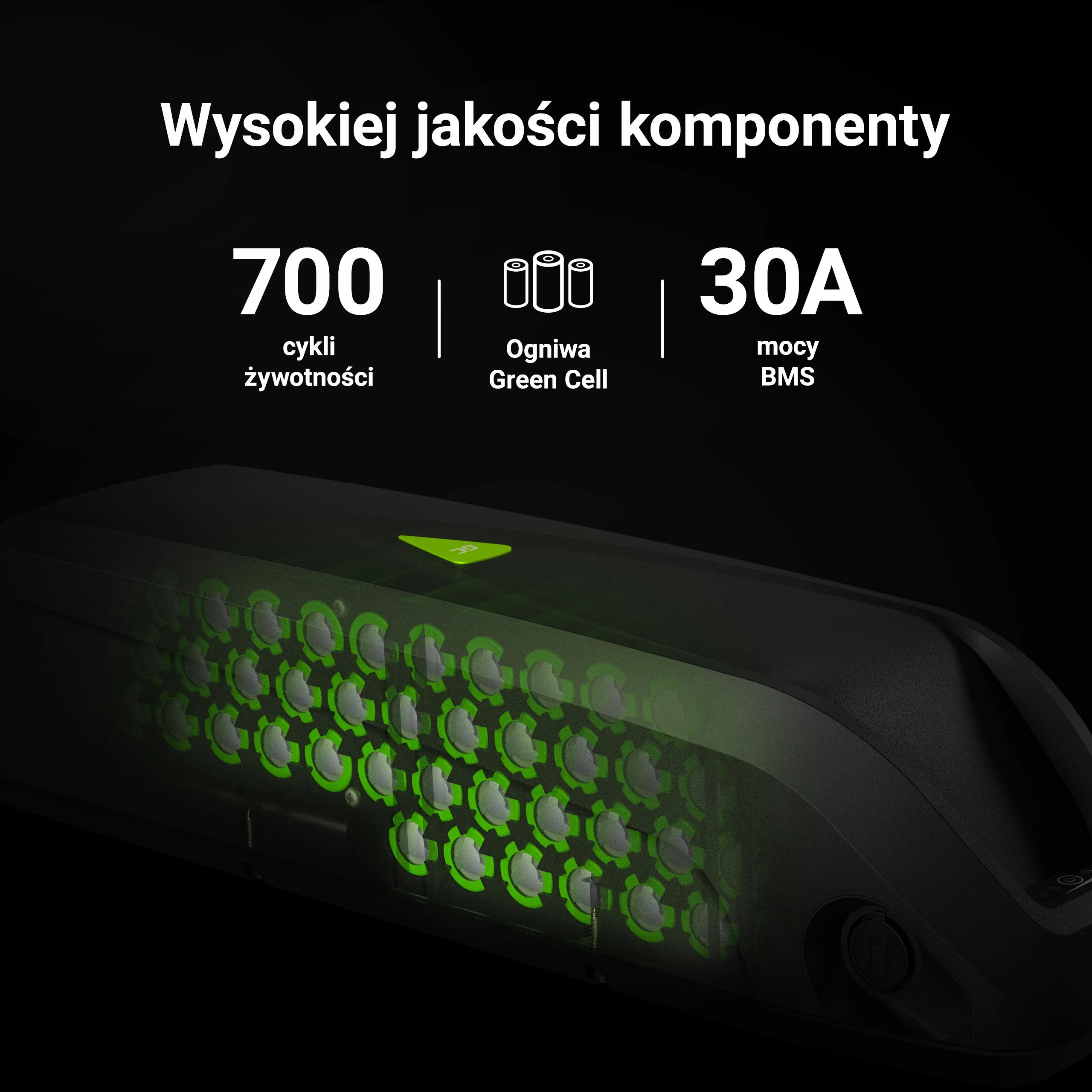 Green Cell Žalias Cell Žalias Cell E-bike akumuliatorius 48V 13Ah 624Wh Down Tube Ebike EC5 skirta Samebike SMLRO su įkrovikliu