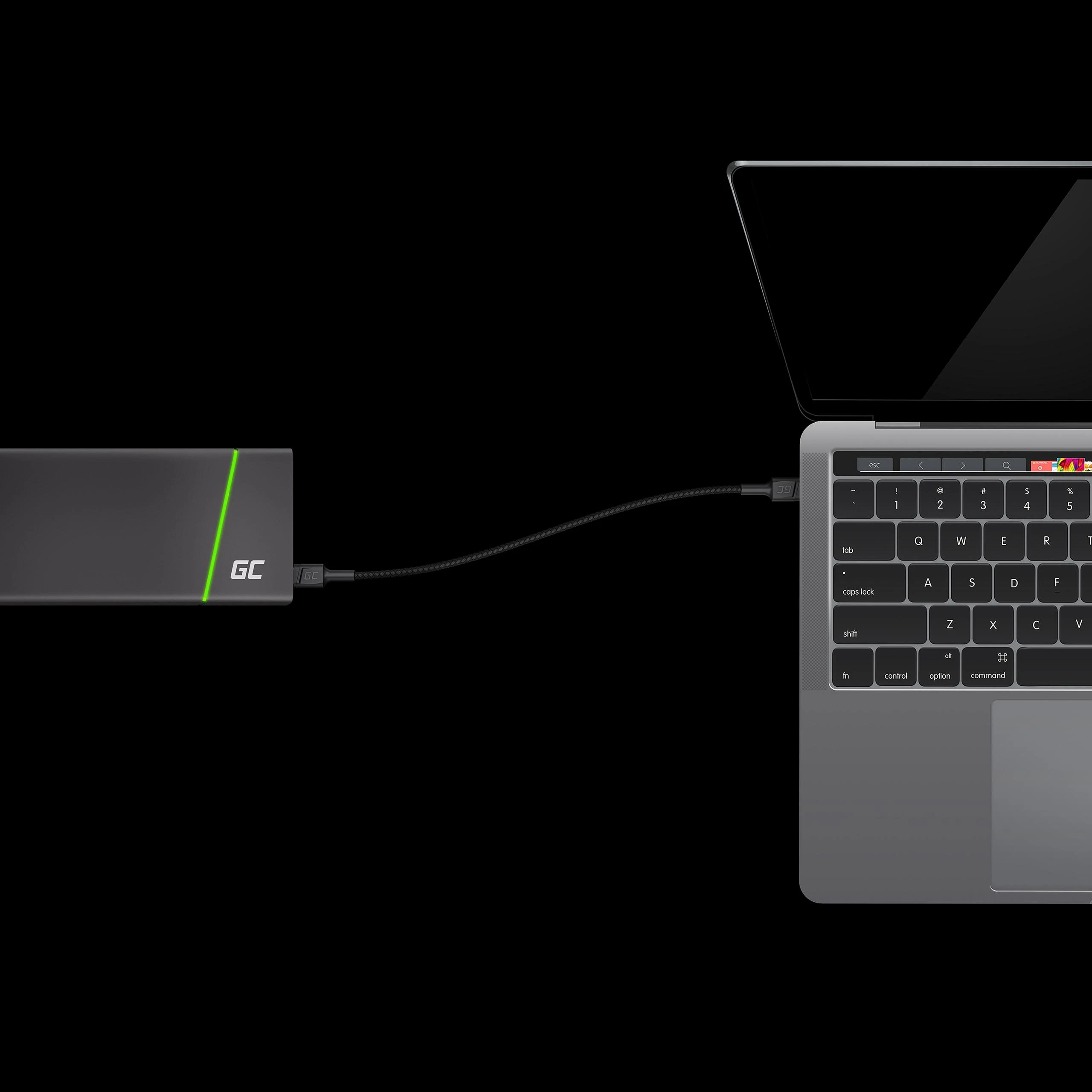 Green Cell Žalias Cell Žalias CELL kabelis PowerStream USB-C - USB-C 30cm Power Delivery 60W Ultra Charge QC 3.0
