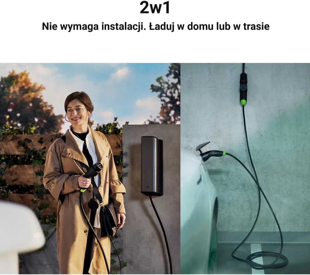 Žalias Cell type 2 - type 2, 11kW, 7m ilgio krovimo laidas su valdikliu