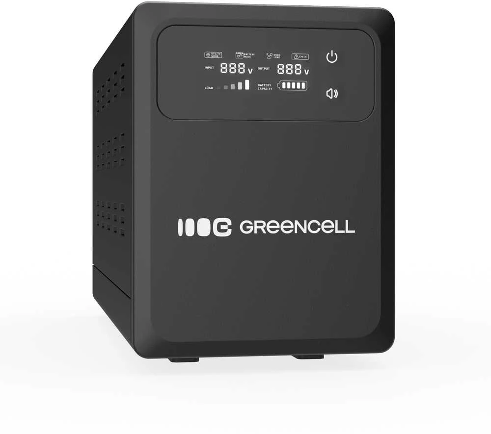 Green Cell Žalias Cell Žalias Cell nepertraukiamo maitinimo šaltinis (UPS) 1500 VA 1000 W su LCD ekranu
