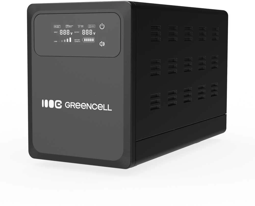 Green Cell Žalias Cell Žalias Cell nepertraukiamo maitinimo šaltinis (UPS) 2000 VA 1200 W su LCD ekranu