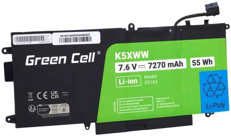 Green Cell Žalias Cell Žalias Cell nešiojamas kompiuteris Akku K5XWW, skirtas Dell Latitude 7390 2-in-1 5289 7389