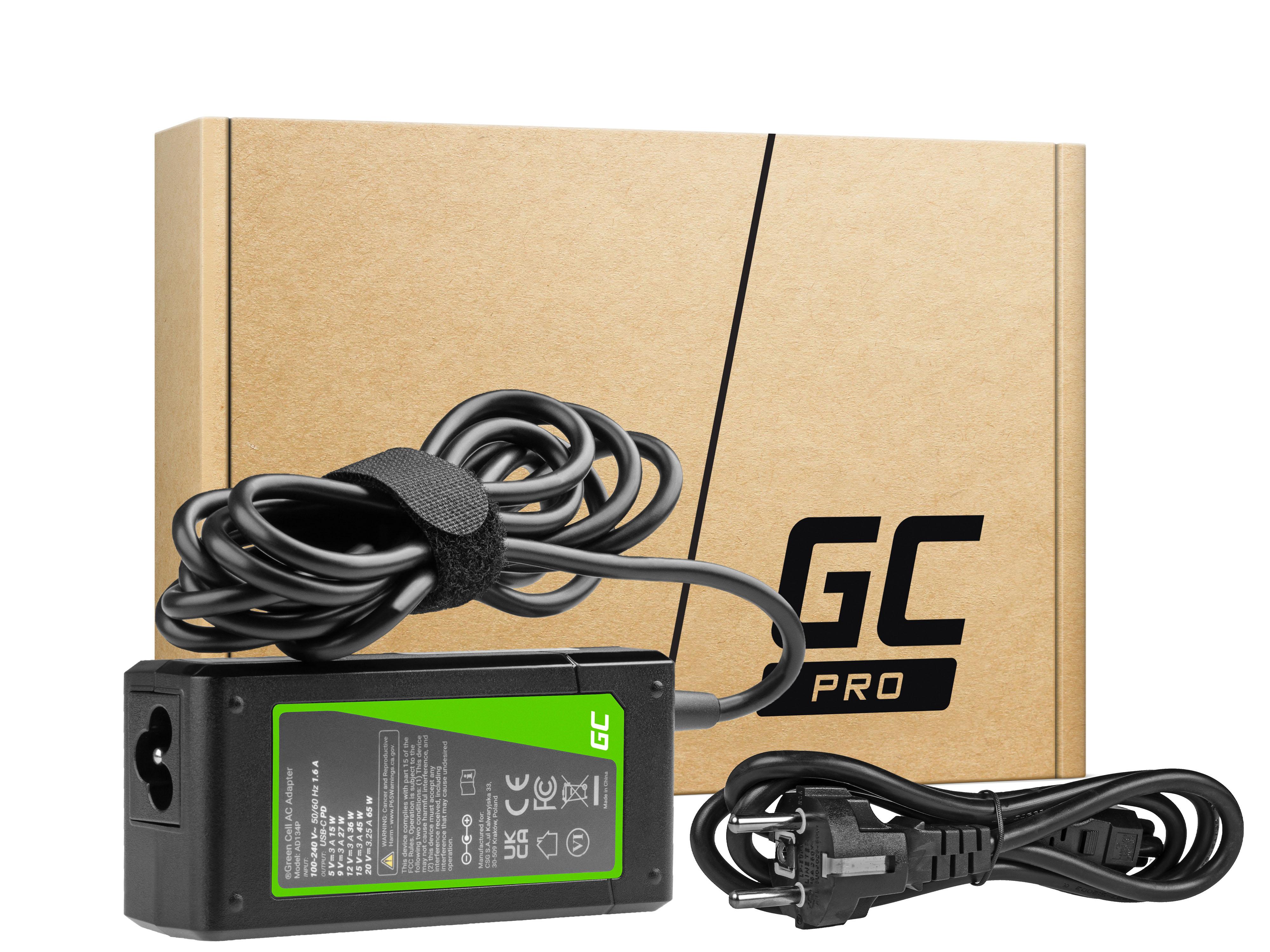 Green Cell Žalias Cell Žalias Cell PRO įkroviklis kintamosios srovės adapteris 20V 3.25A 65W skirtas Lenovo Yoga 4 Pro 700-14ISK 900-13ISK 900-13ISK2