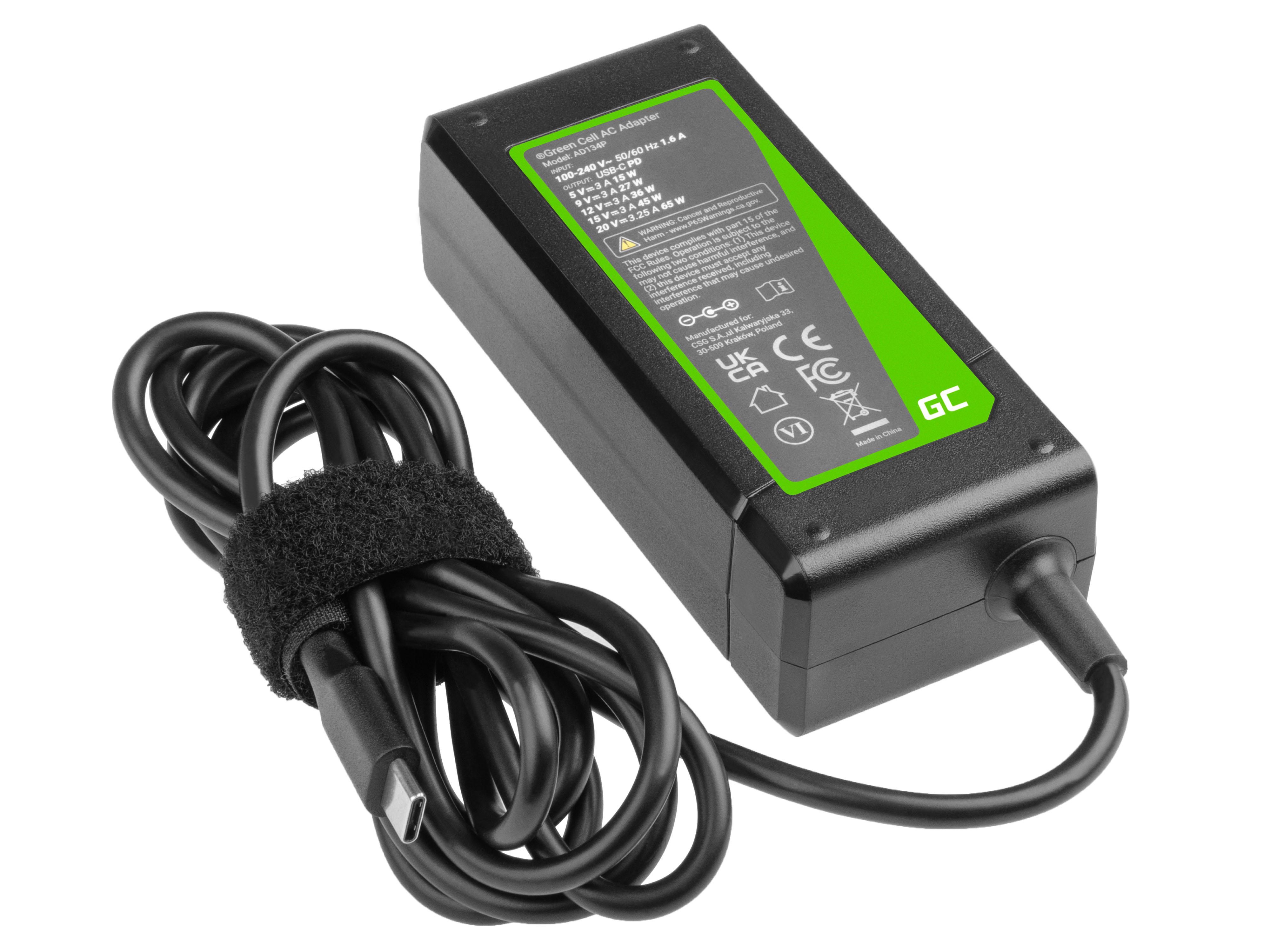 Green Cell Žalias Cell Žalias Cell PRO įkroviklis kintamosios srovės adapteris 20V 3.25A 65W skirtas Lenovo Yoga 4 Pro 700-14ISK 900-13ISK 900-13ISK2