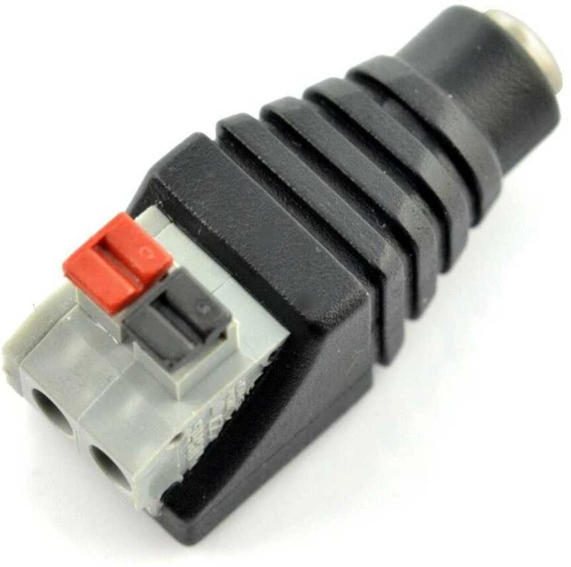 DC 5.5x2.1mm jungtis su laidų spaustukais