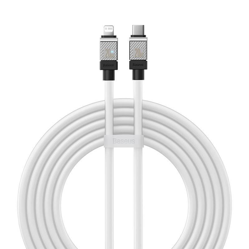 Greito įkrovimo kabelis Baseus USB-C su Coolplay Series 2m, 20W (baltas)