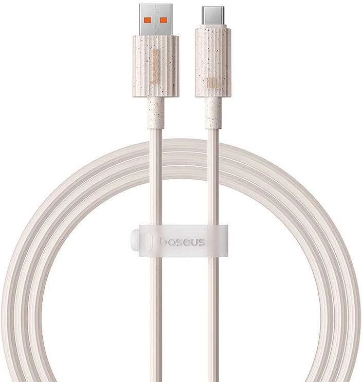 Greito įkrovimo kabelis Baseus USB į USB-C Habitat Series 1m 100W (rožinis)