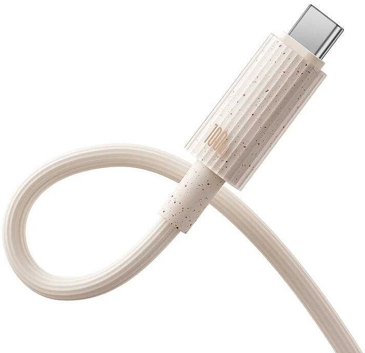 Greito įkrovimo kabelis Baseus USB į USB-C Habitat Series 1m 100W (rožinis)