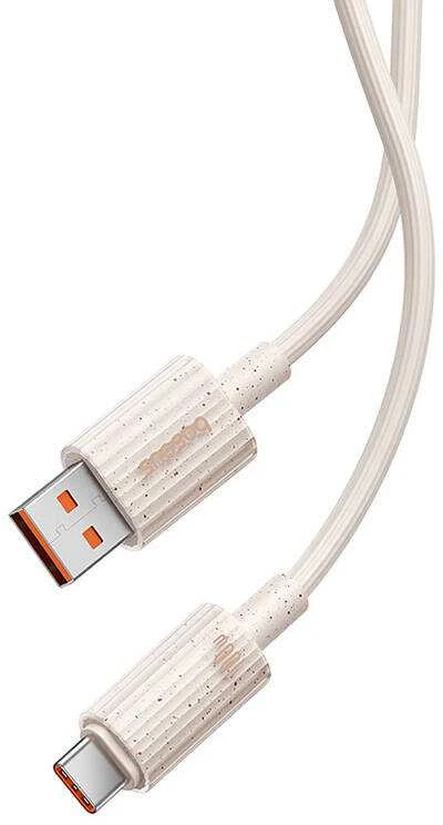 Greito įkrovimo kabelis Baseus USB į USB-C Habitat Series 1m 100W (rožinis)
