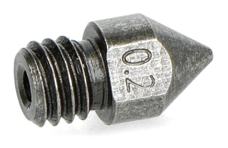 Grūdinto plieno antgalis 0.2mm 3D spausdintuvams