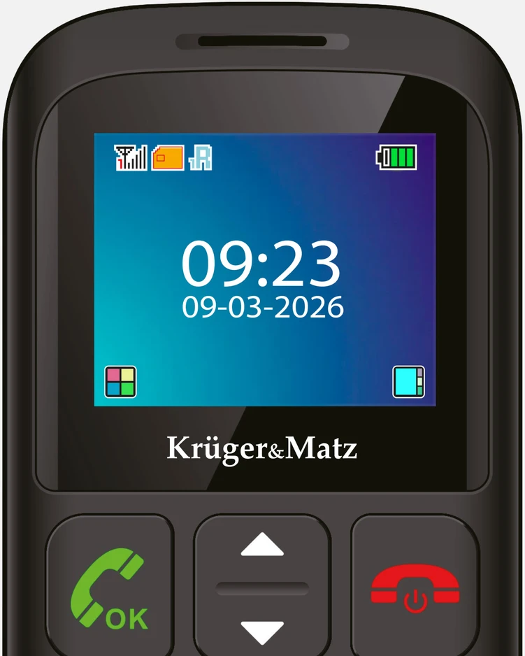 Kruger & Matz „KrugerMatz Simple 923“ 4G GSM telefonas senjorams