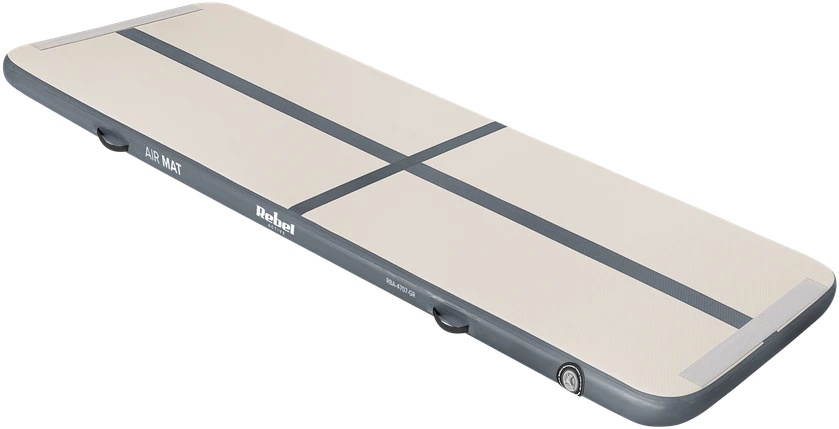 >Airtrack REBEL 300x100x10 gimnastikos ir akrobatikos takelis - pilkas
