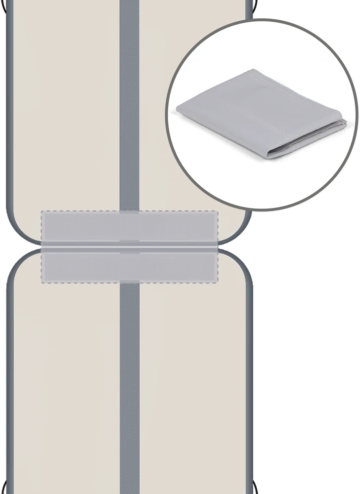 >Airtrack REBEL 300x100x10 gimnastikos ir akrobatikos takelis - pilkas