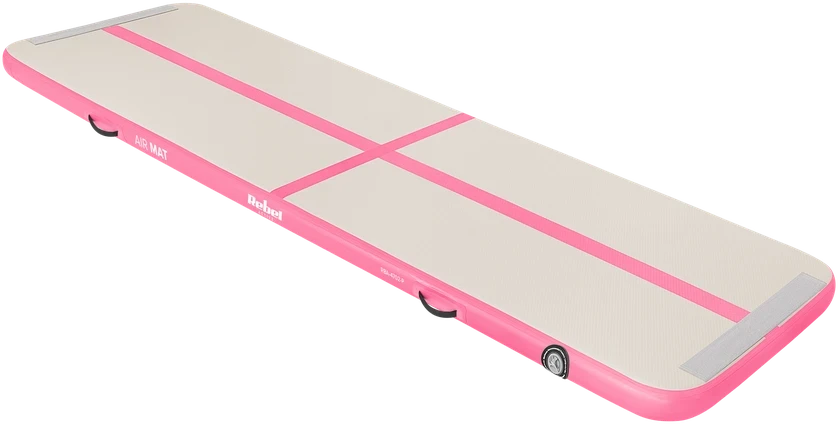 >Airtrack REBEL 400x100x10 gimnastikos ir akrobatikos takelis - rožinis
