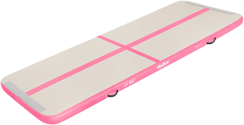 >Airtrack REBEL ACTIVE 300x100x10 gimnastikos, akrobatikos takelis - rožinis
