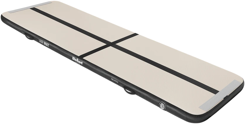 >Airtrack REBEL PRO 400x100x10 gimnastikos ir akrobatikos takelis - juodas