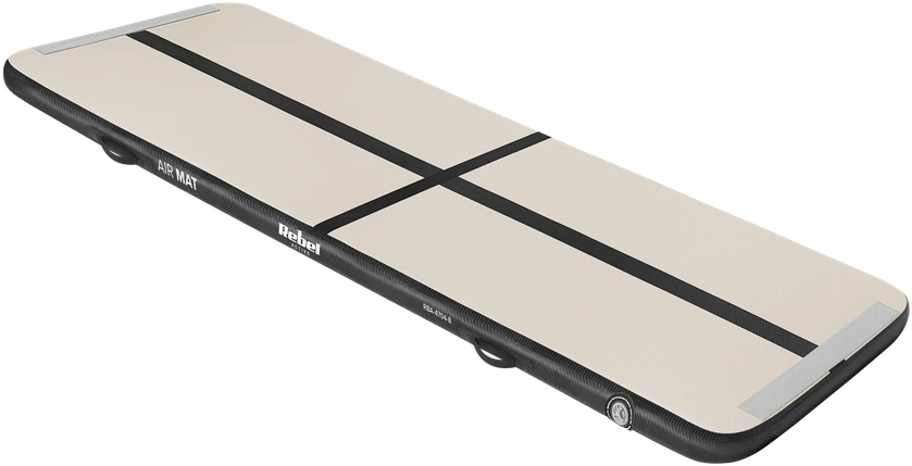 >>>Airtrack REBEL PRO 300x100x10 gimnastikos ir akrobatikos takelis - juodas