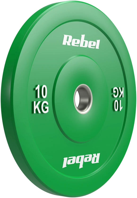 >>>Olimpiniai gumuoti BUMPER svareliai, BEAST serijos, 2 x 10 kg rinkinys, skylės skersmuo 51 mm, REBEL ACTIVE