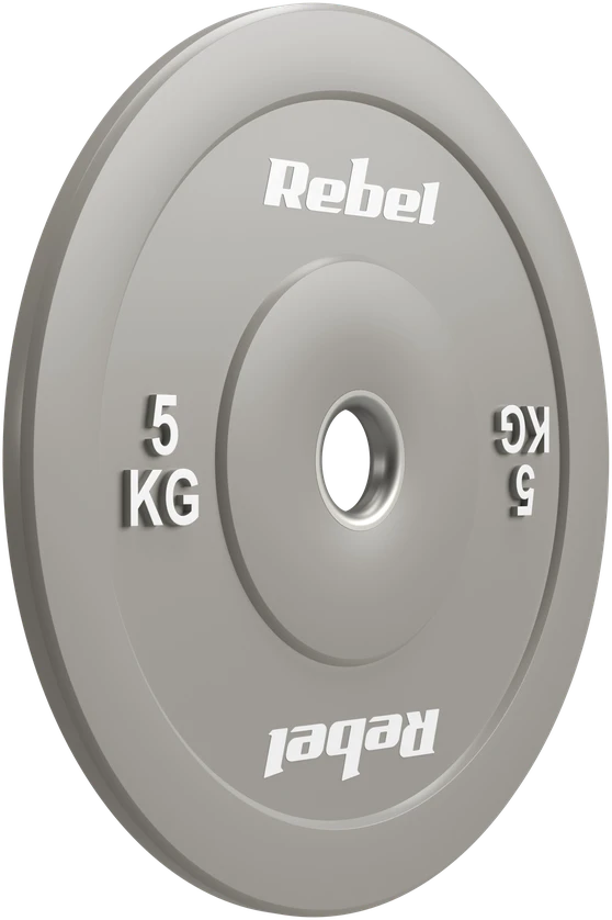 >>>Olimpiniai gumuoti BUMPER svareliai, BEAST serijos, 2 x 5kg rinkinys, skylės skersmuo 51 mm, REBEL ACTIVE