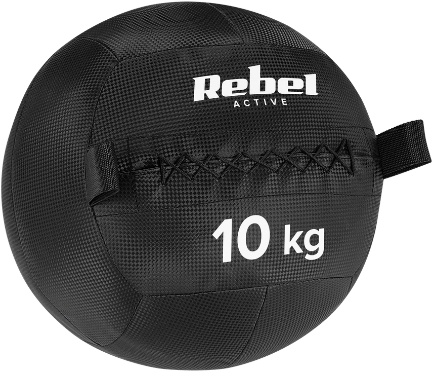Medicininis kamuolys fitneso ir reabilitacijos pratimams, 10 kg, REBEL ACTIVE