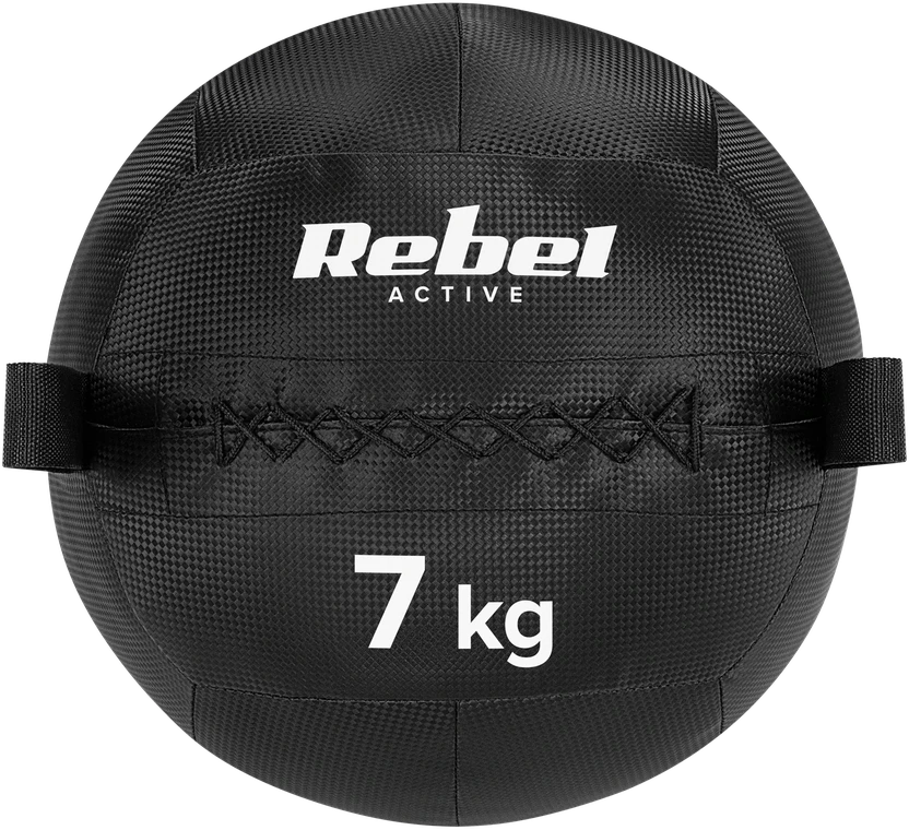 Medicininis kamuolys fitneso ir reabilitacijos pratimams, 7kg, REBEL ACTIVE