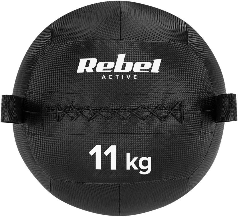 >>Medicininis kamuolys fitneso ir reabilitacijos pratimams, 11 kg, REBEL ACTIVE