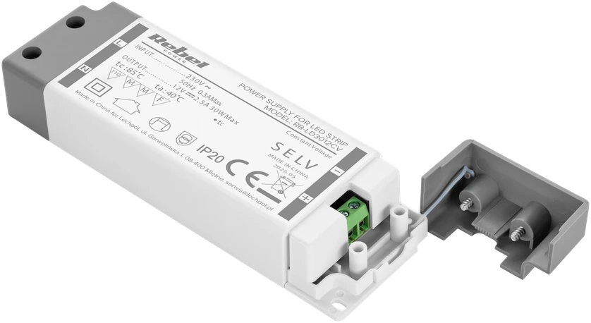 >>Rebel maitinimo šaltinis LED girliandoms 12 V / 2.5 A, maks, 30 W, IP20