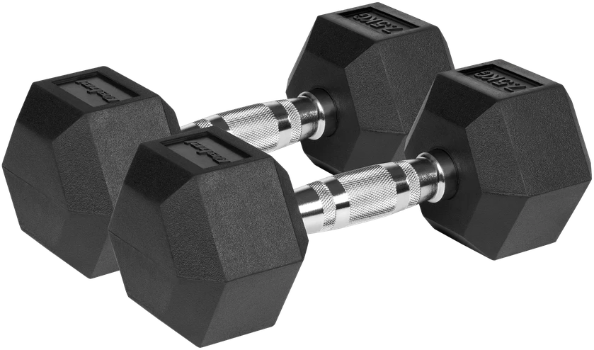 Hantle Guma dengti ketaus hanteliai HEX 2x7,5kg REBEL ACTIVE