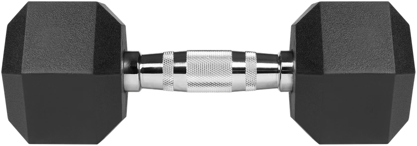 Hantle Guma dengti ketaus hanteliai HEX 2x7,5kg REBEL ACTIVE