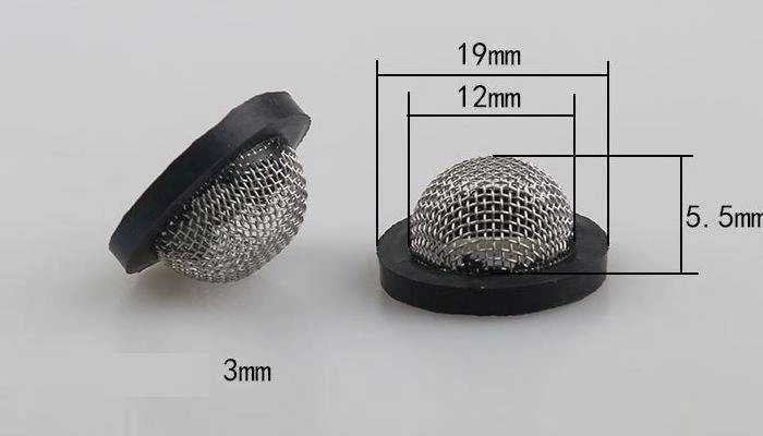 Oem Guminis sandariklis su išgaubtu filtru 19 mm - Skalbimo mašinos filtras - dušo žarna