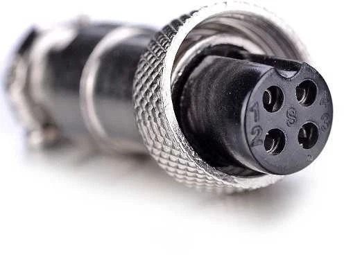 GX12 4-pin jungtis su sriegine fiksacija