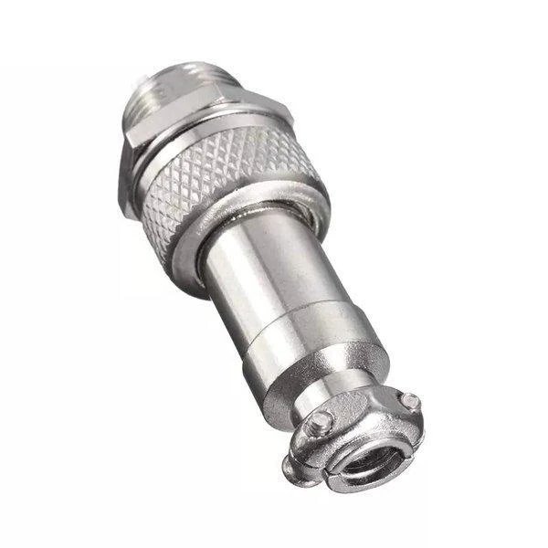 GX12 5 kontaktų jungtis su metaliniu korpusu