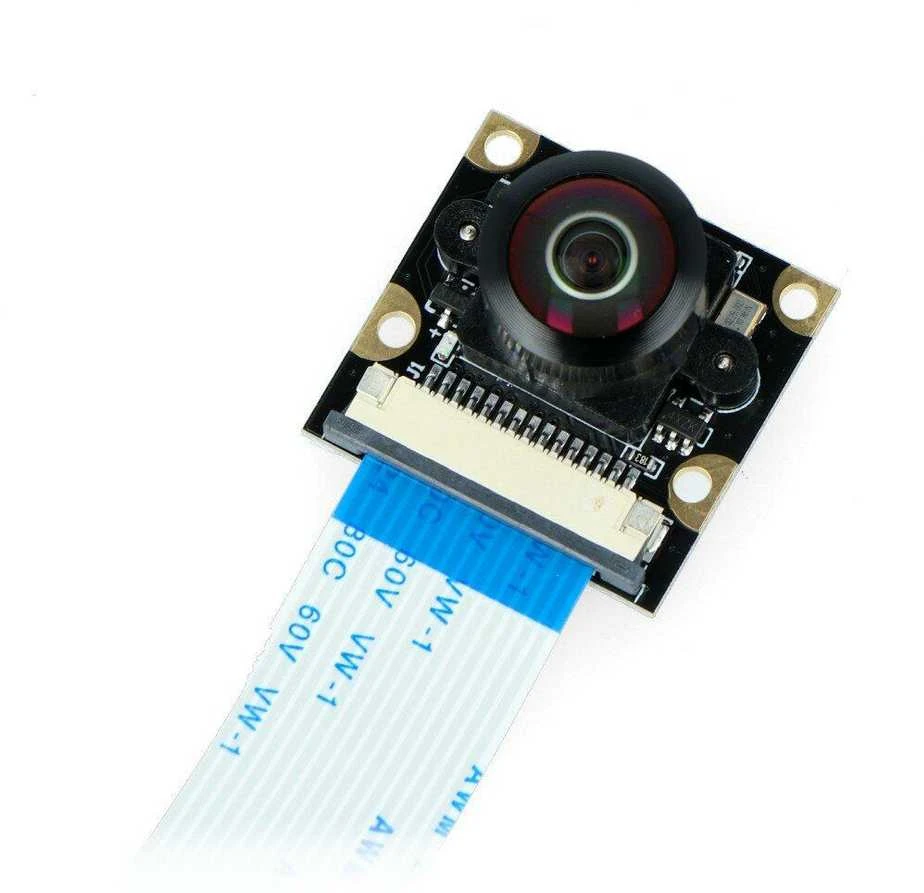Raspberry Pi kamera su plačiakampiu objektyvu ir juosta