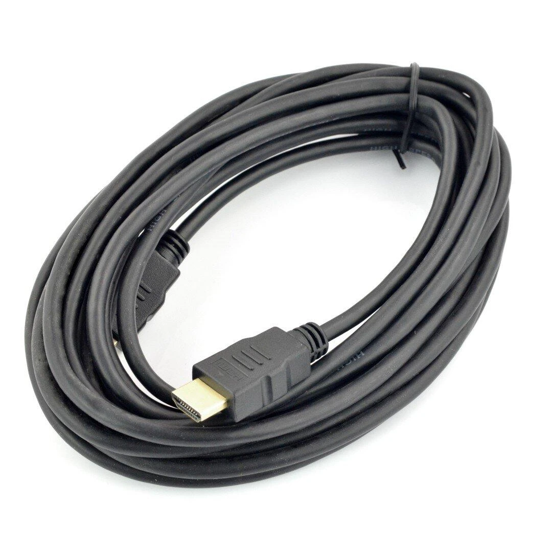 Juodas HDMI laidas 5m susuktas