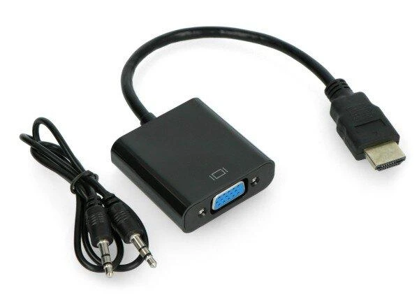 HDMI į VGA adapteris su garso jungtimi