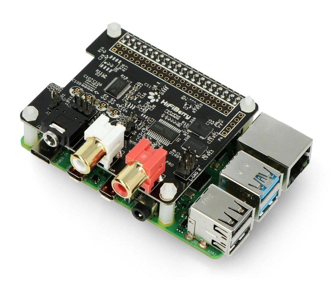 HiFiBerry DAC+ ADC Pro, garso plokštė, skirta Raspberry Pi 4B/3B+/3B