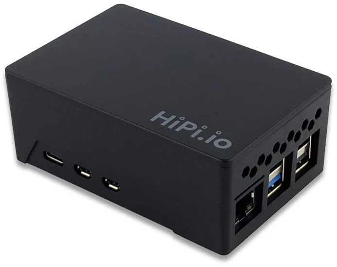 HighPi Pro 5S juodas Raspberry Pi 5 dėklas