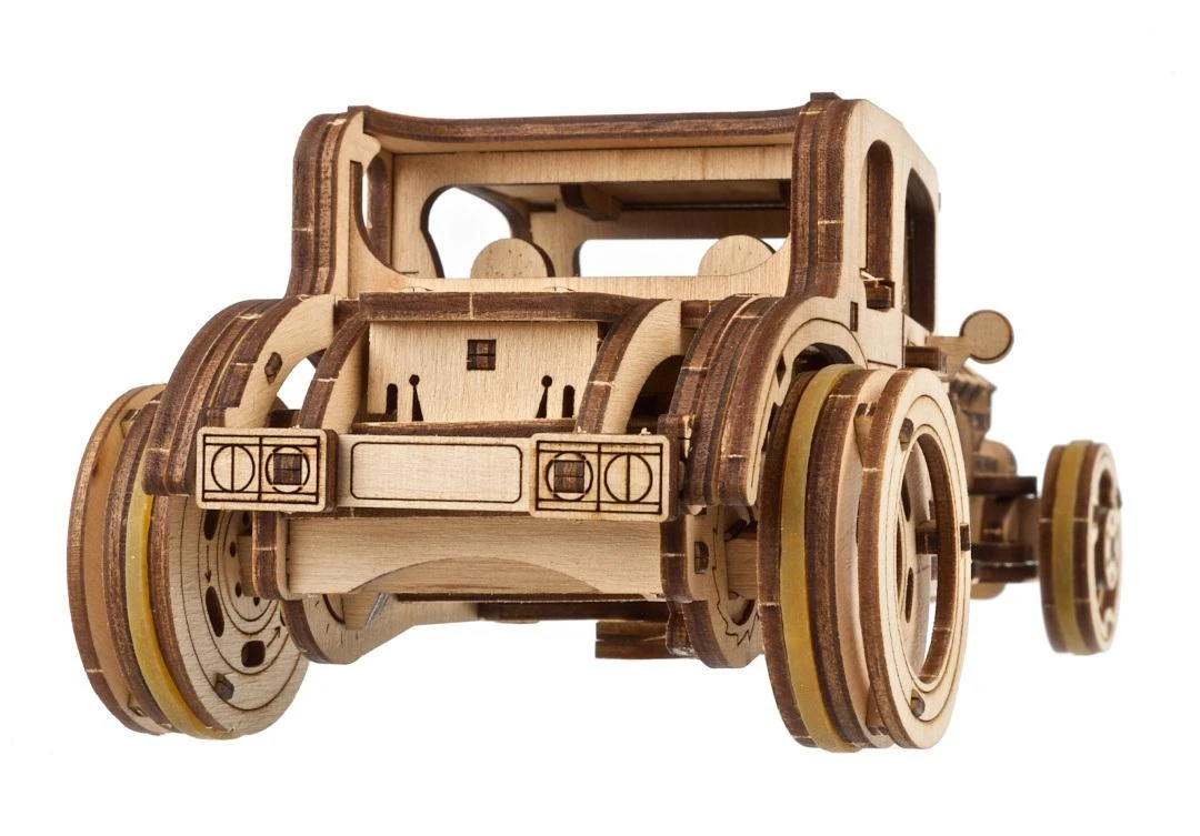 Dėlionė Hot Rod Furious Mouse - mini automobilis - mechaninis surinkimo modelis - fanera - 207 elementai - Ugearsmodels
