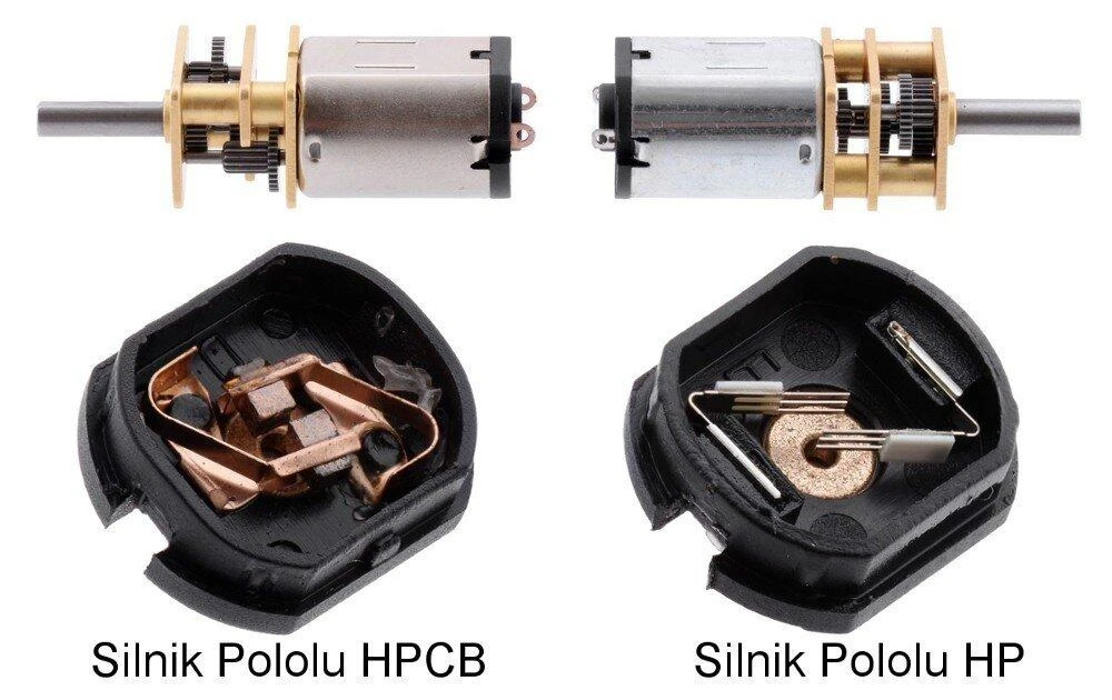 HPCB variklis su 50:1 pavara, dvipusis velenas, Pololu 3073