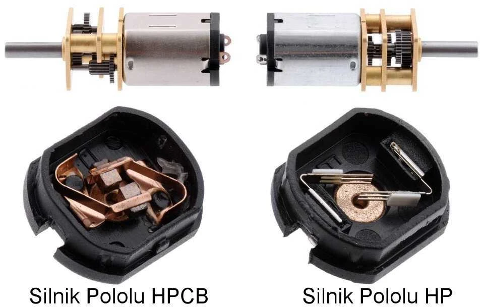 HPCB variklis su 75:1 pavara, dvipusis velenas, Pololu 3074