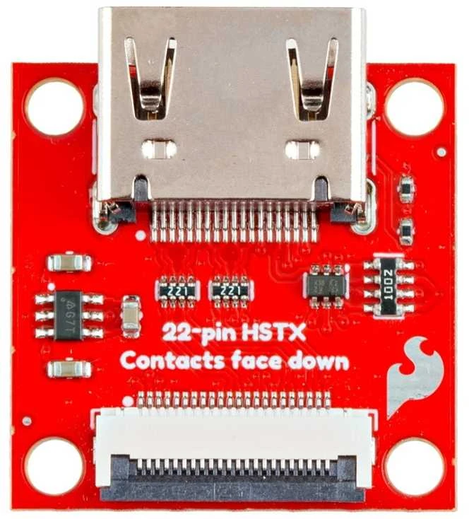 HSTX į DVI adapterio plokštė su 22 kontaktų jungtimi