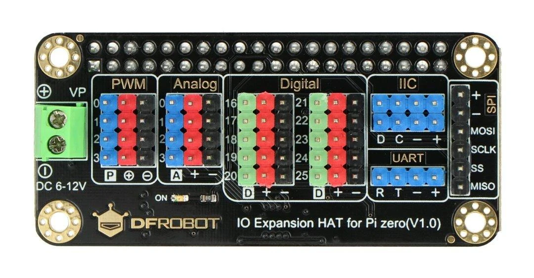 DFRobot I/O išplėtimo plokštė su spalvotais kaiščiais