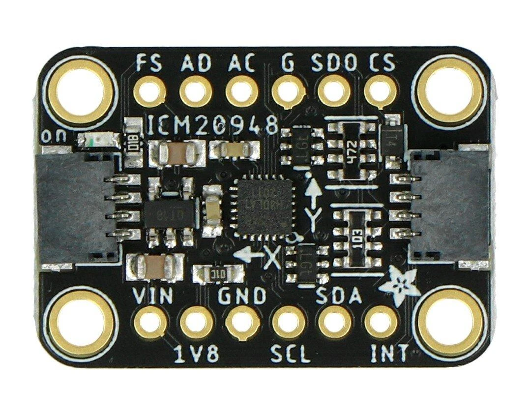 ICM-20948 9DoF, 3 ašių akselerometras, giroskopas ir magnetometras I2C / SPI Qwiic, Adafruit 4554