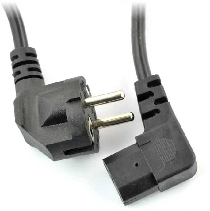 IEC maitinimo laidas PC maitinimo šaltiniui - kampinis - Akyga - 1.5m