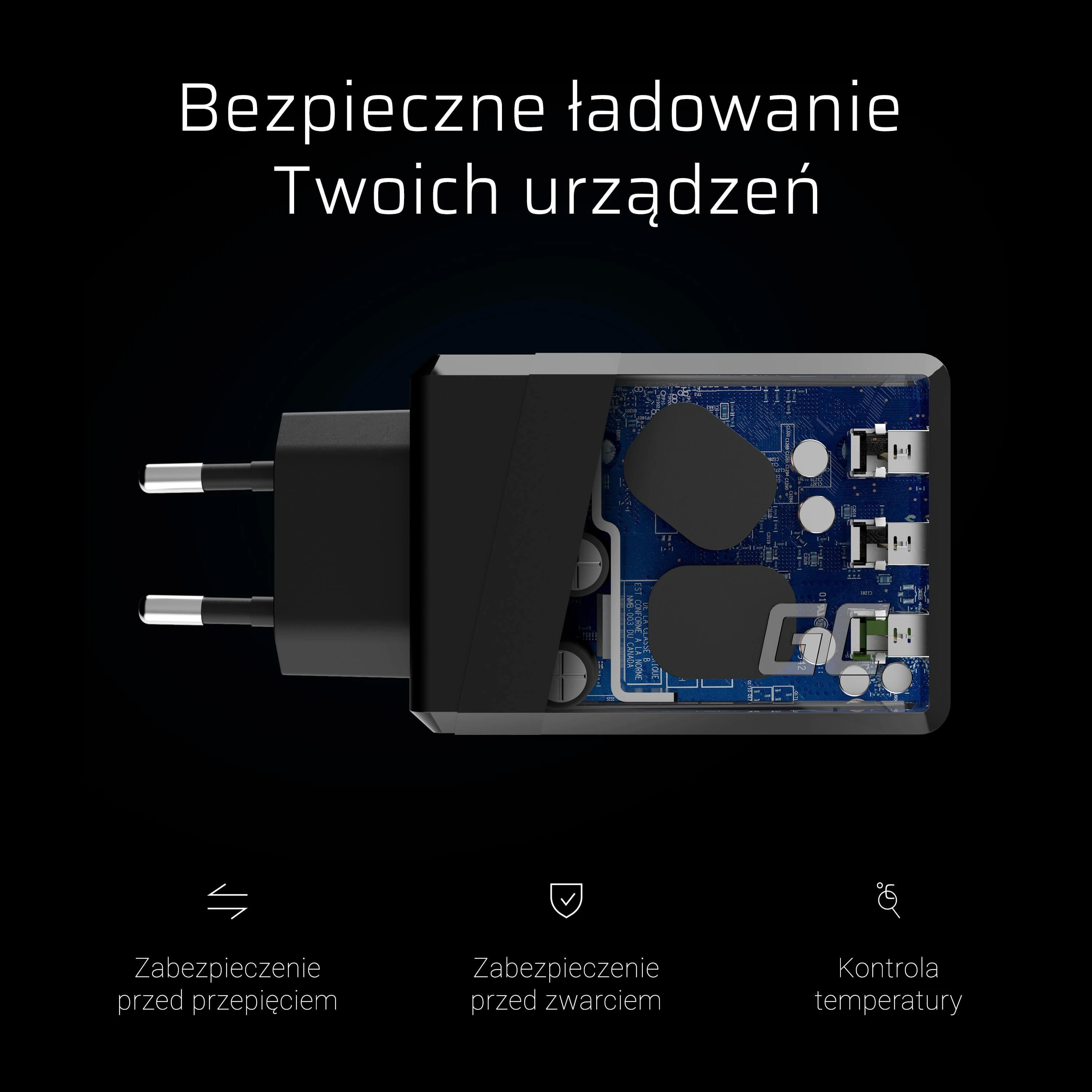 Green Cell Žalias Cell GREENCELL ChargeSource 3 3xUSB 30W sieninis adapteris Ultra Charge ir Smart Charge