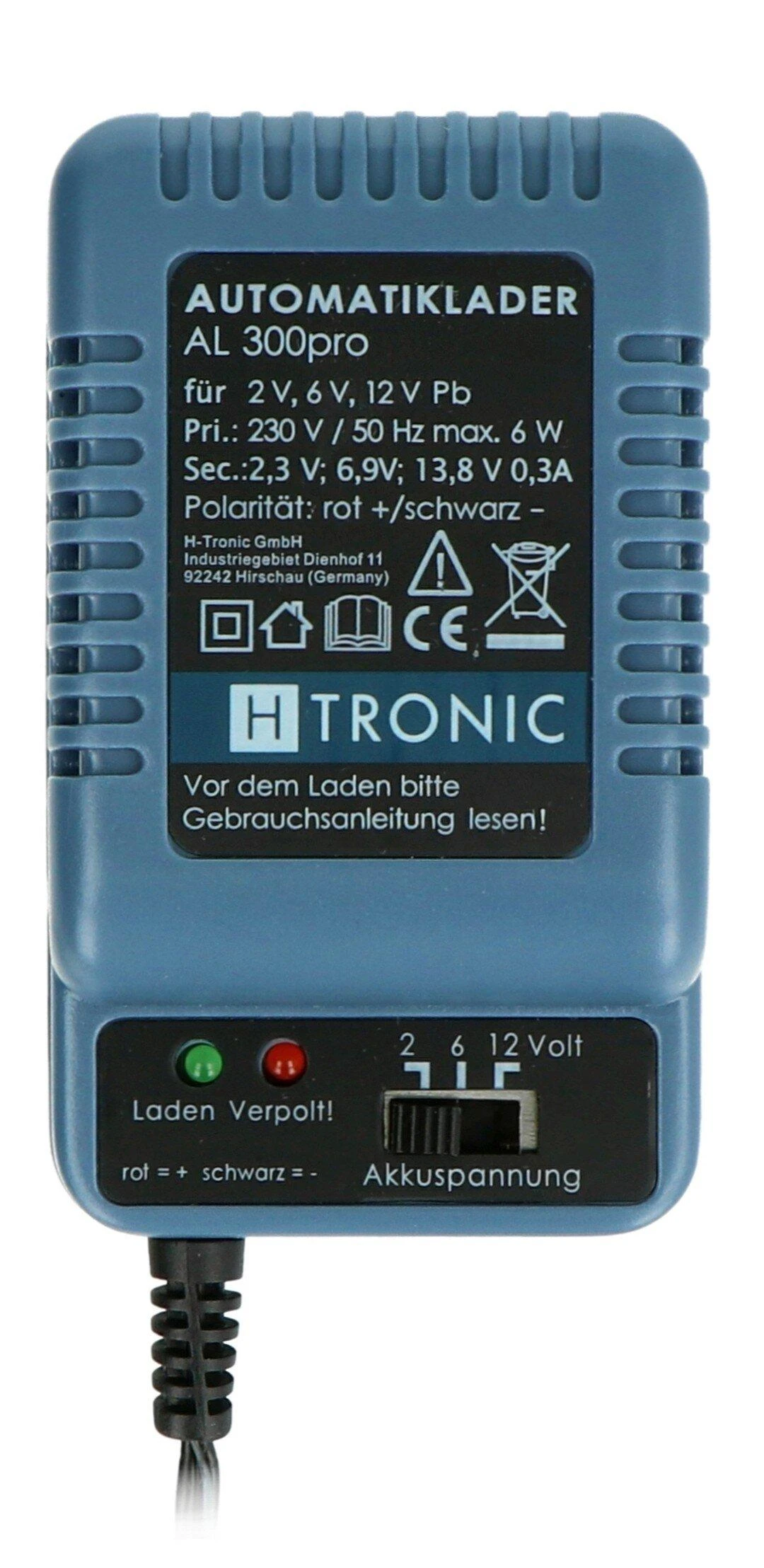 Voltcraft Įkroviklis švino akumuliatoriui AL 300pro 2V/6V/12V - 0.3A